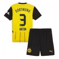 Camiseta Borussia Dortmund Waldemar Anton #3 Primera Equipación para niños 2024-25 manga corta (+ pantalones cortos)